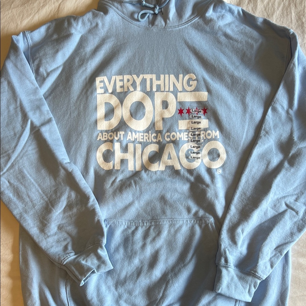 Light Blue Graphic Sweatshirt